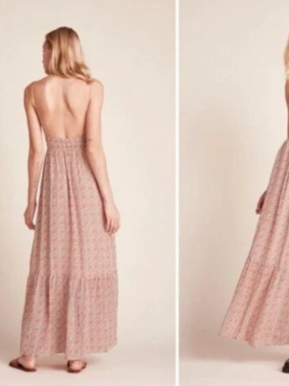 Trovata Birds of Paradis Ditsy Floral Smocked Strapless Maxi Dress - Picture 2 of 4